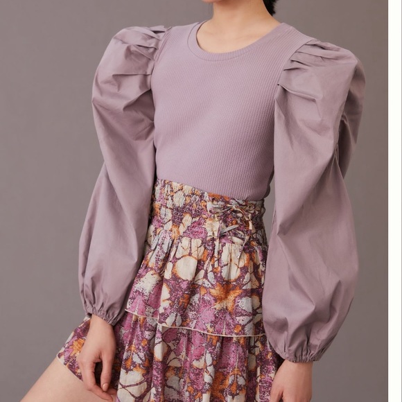 Anthropologie Tops - LAST CALL Anthropologie puff sleeved top